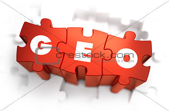 Geo - Text on Red Puzzles.
