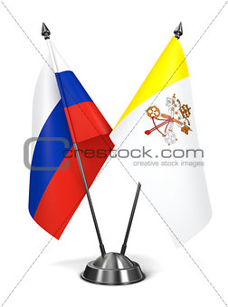 Russia and Vatican City - Miniature Flags.