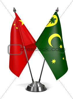 China and Cocos Keeling Islands - Miniature Flags.