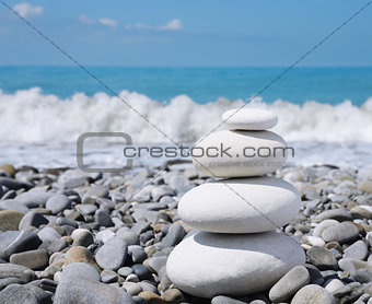 Stone zen-like balance