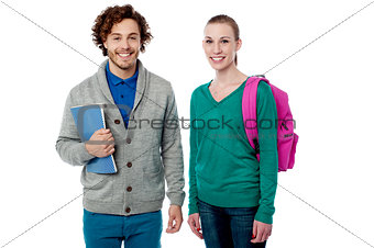 Cheerful classmates posing together