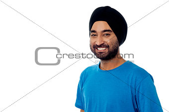 Smiling young indian male model
