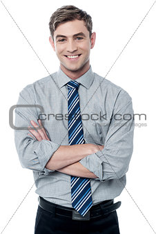 Smiling male corporate executive