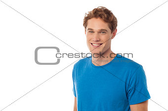 Smiling young guy in casual attire