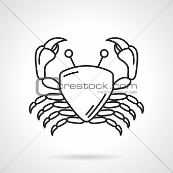 Crab black line vector icon