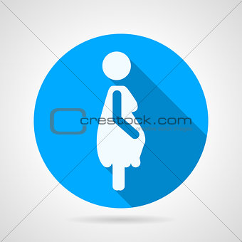 Flat round vector icon for motherhood