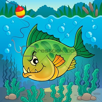 Piranha fish underwater theme 1
