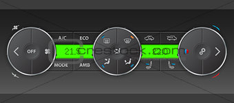 Detailed digital air condition control panel