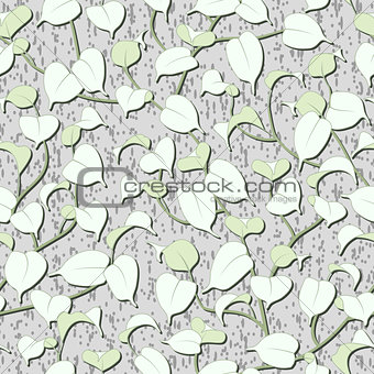seamless ficus leaves pattern background