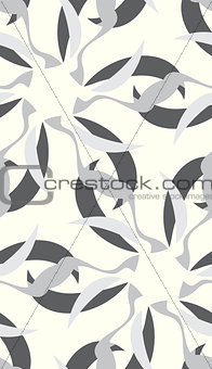 Gray Way Flowers Pattern