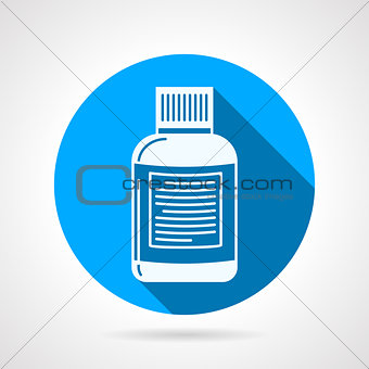 Supplements jar flat round vector icon