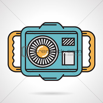 Diving camera flat design vector icon