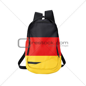 German flag backpack isolated on white