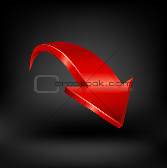 Red arrow vector.