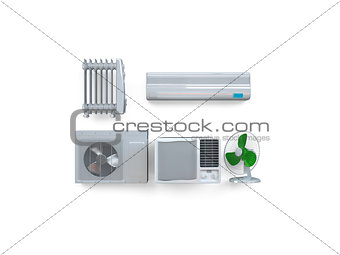 Aircon, heater, climate equipment