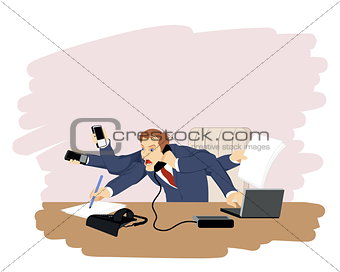 Businessman at working place