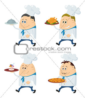 Cooks with trays set