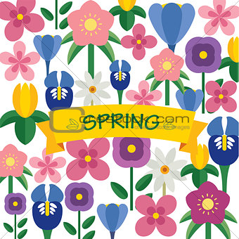 spring flower  background flat design