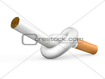 Knotted cigarette