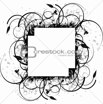 ink splat floral cross