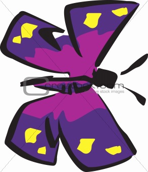 A multi coloured butterfly