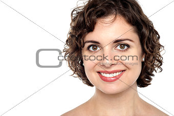Face of a joyous young female