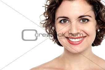 Face closeup of an attractive model