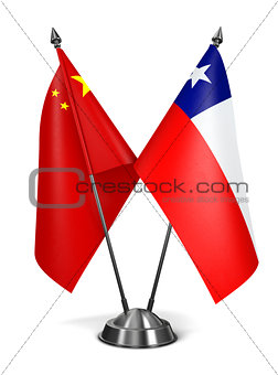 China and Chile - Miniature Flags.