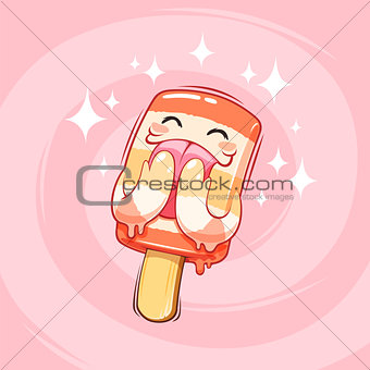 Happy Cartoon Ice Cream