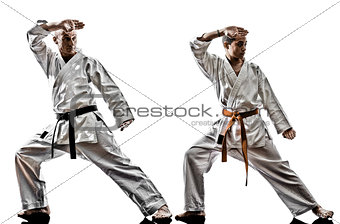 karate men teenager student teacher teaching