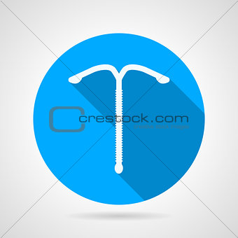 Contraception flat round vector icon
