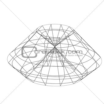3d wireframe render object