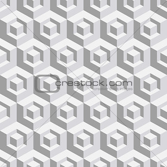 Abstract geometrical 3d white background.  Vector illustration. 