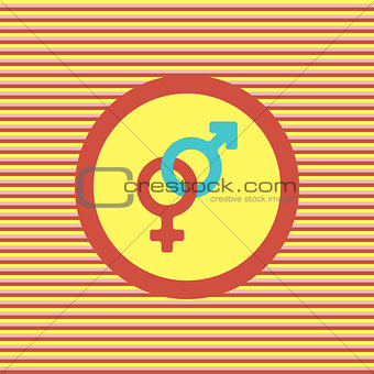 Male and female color flat icon