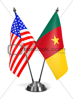 USA and Cameroon - Miniature Flags.