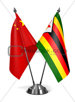 China and Zimbabwe - Miniature Flags.