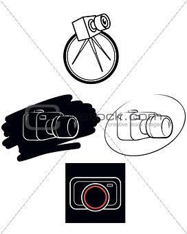  Camera logos on white