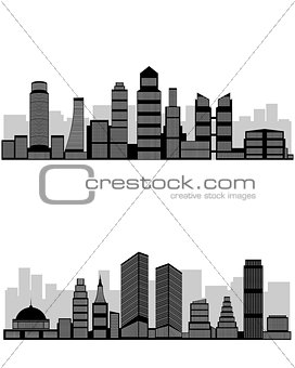 Silhouette abstract city 