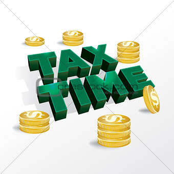 Tax Time Income Tax Concept Illustration