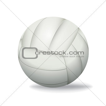 White Volleyball Isolated on a White Background Illustration