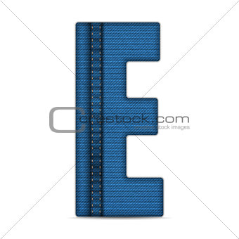 Alphabet Blue Jeans Letter