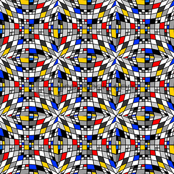 Design seamless colorful checked mosaic pattern