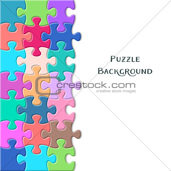 Card with puzzle pieces