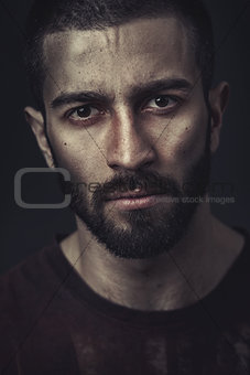 Portrait of a beardy man