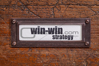 win-win strategy - file cabinet label