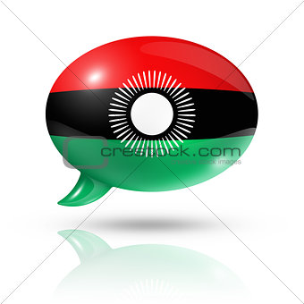 Malawi flag speech bubble