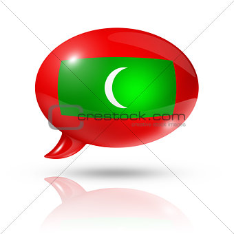 Maldives flag speech bubble