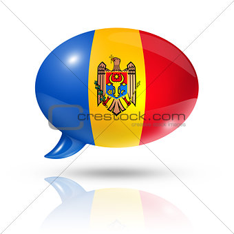 Moldovan flag speech bubble