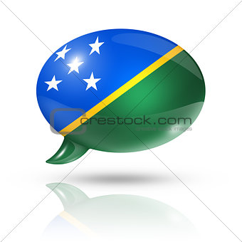 Solomon Islands flag speech bubble