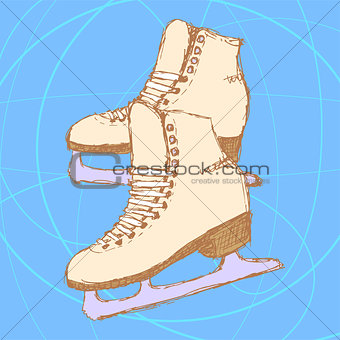 Sketch skating shoes in vintage style
